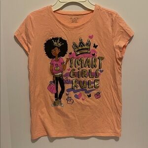 The Children's Place Peach 'Smart Girls Rule' Tee